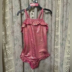Vince Camuto Girl’s One Piece Metallic Cheetah Swimsuit Size 10 & 12 NWT